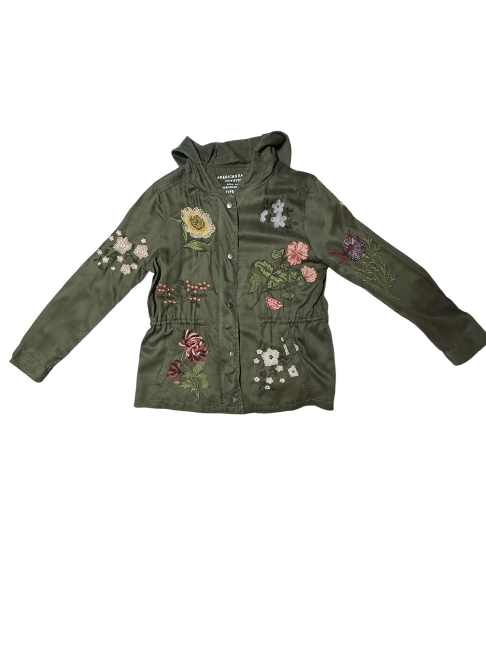 American Eagle Army Green Hooded Utility Jacket, Size X-Small - Picture 8 of 15